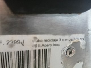 Contenedor de 3 cubos de basura para reciclaje