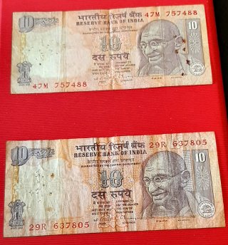 3 Billetes India 100 Rupias (No curso legal)