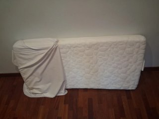 Cuna Trama Blanca + Colchón + Colcha Petit Praia
