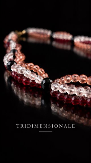 Collana vintage triplo filo perle vetro