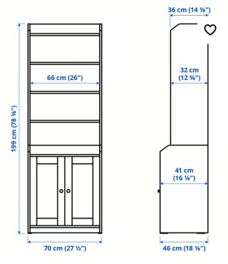 Armario alto Hauga Ikea 2 puertas