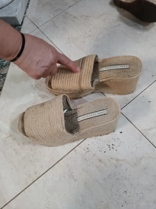 Zapatillas Zara Esparto Cuña Talla 38