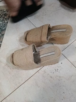 Zapatillas Zara Esparto Cuña Talla 38
