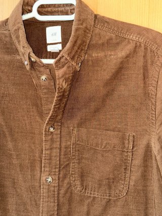 Camisa H&M Marrón Talla S Algodón