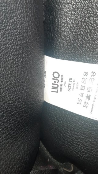Borsa Liu Jo nera in tessuto effetto peluche