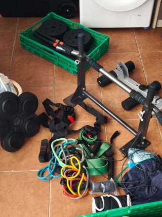 Pack Gimnasio Banco Pesas Mancuernas