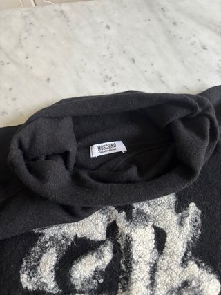 Maglione Moschino Rose Nero Bianco
