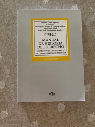 Manual de historia del derecho