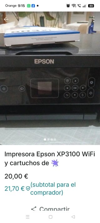 Stampante multifunzione Epson WiFi + Cartucce