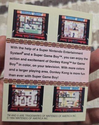 Manual Donkey Kong Super Game Boy Nintendo