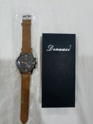 Orologio Denuasi Uomo Nero e Marrone