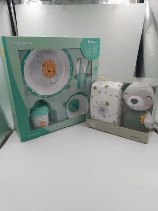 Canastilla bebé Interbaby con peluche y muselina