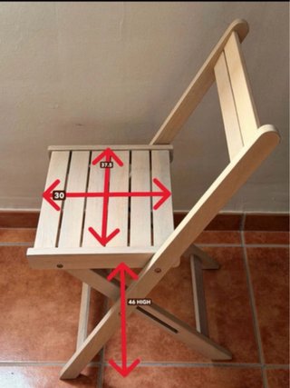 Silla plegable madera balcón/terraza