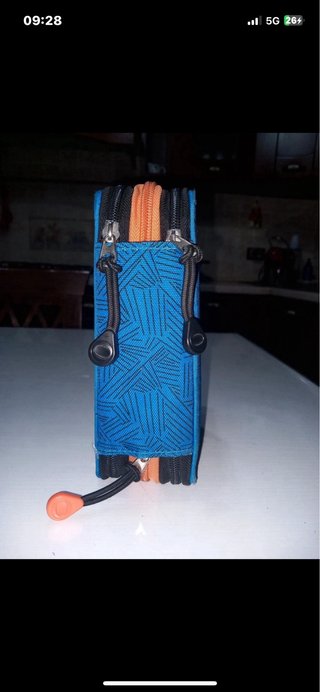 Astuccio Sketch 3 Zip Blu e Arancione