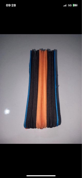 Astuccio Sketch 3 Zip Blu e Arancione
