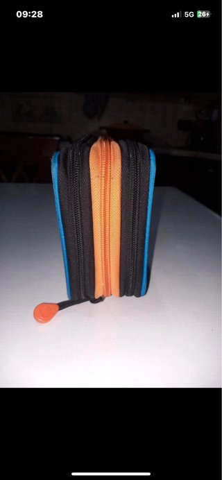 Astuccio Sketch 3 Zip Blu e Arancione