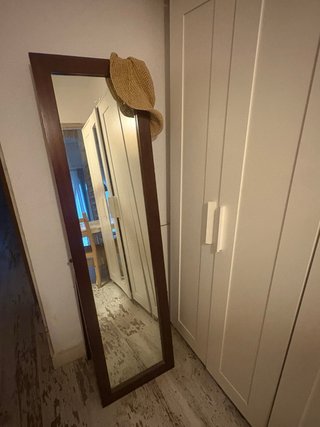Specchio da terra in legno