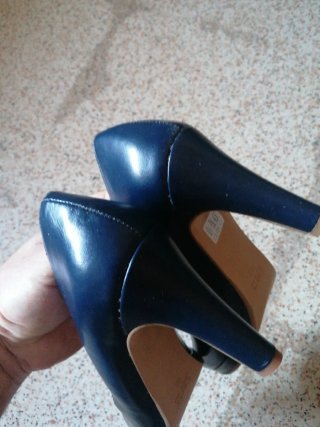 Scarpe con tacco blu n. 40