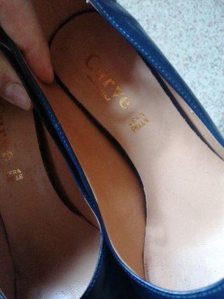 Scarpe con tacco blu n. 40