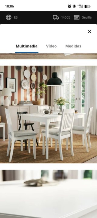 Mesa y 4 Sillas Comedor Ikea