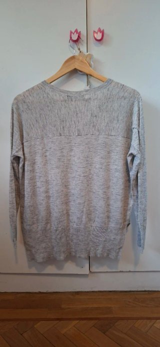 Jersey Mango Gris Mujer
