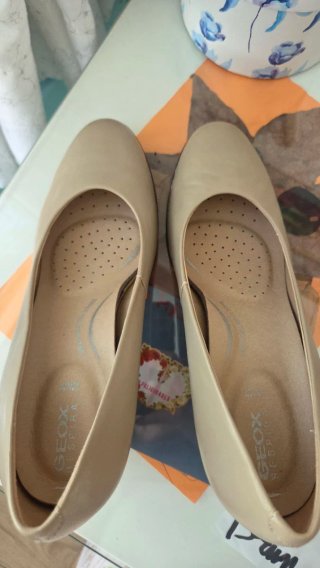 Zapatos piel de salón beige T38