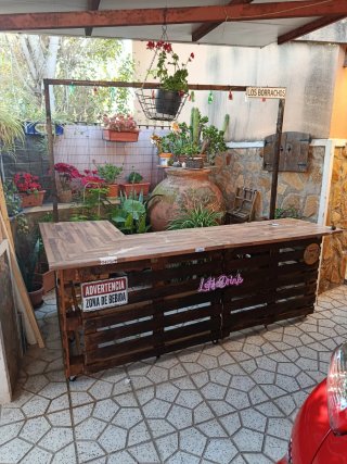 Barra de madera para eventos