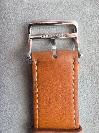 Correa Apple Watch Hermès piel marrón 46 mm