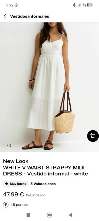 Vestido blanco largo tirantes