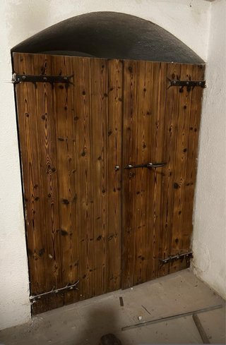 Puerta doble madera rústica