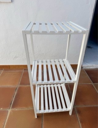 Estantería de madera blanca 3 baldas