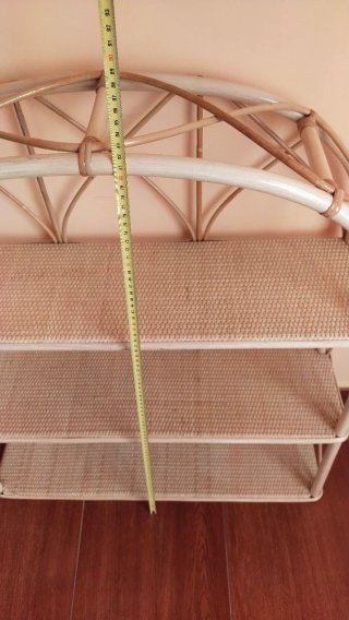 2 cabeceros mimbre 90cm y estantería