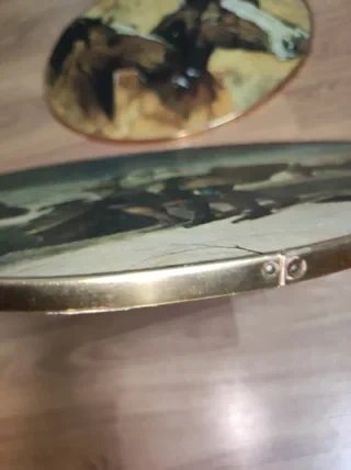 2 Cuadros Antiguos Madera Años 70