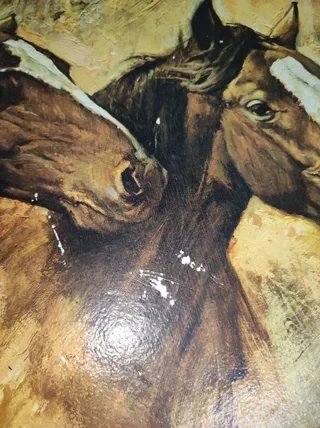 2 Cuadros Antiguos Madera Años 70