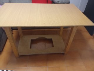 Mesa camilla rectangular tela