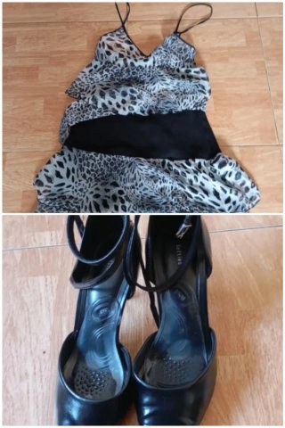 Conjunto Vestido y Zapatos Negros