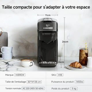 Cafetera HIBREW H1B 6-en-1 Cápsulas NUEVA