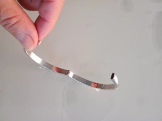 Bracciale in argento lucido