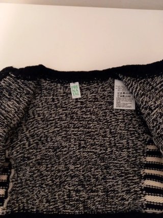 Maglioncino bimba fantasia bianco/nero
