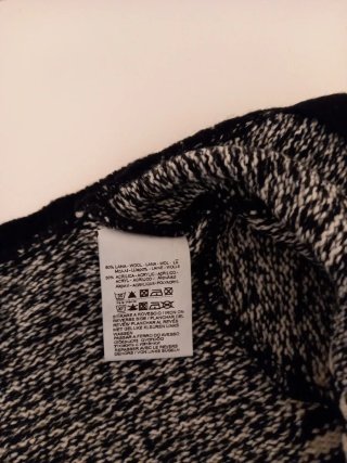 Maglioncino bimba fantasia bianco/nero