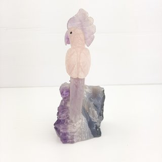 Statua Pappagallo Quarzo Ametista