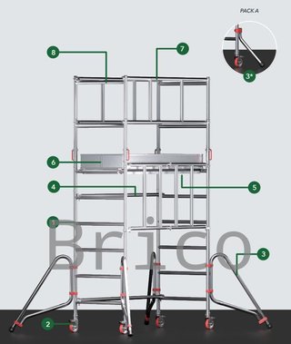 Andamio Modular Profesional PRESTIGE 1,00 Metros Pack A