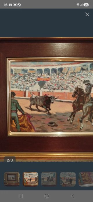 Cuadro Óleo Torero Tablilla