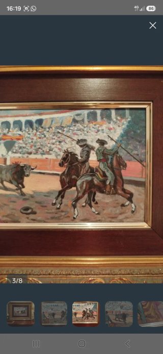 Cuadro Óleo Torero Tablilla