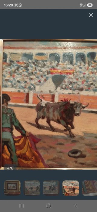 Cuadro Óleo Torero Tablilla