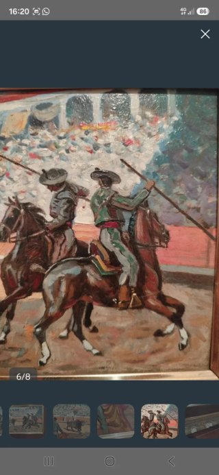 Cuadro Óleo Torero Tablilla