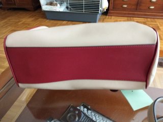 Bolso Tous Beige y Rojo Flores Relieve