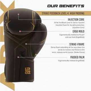 Guantes Boxeo Starpro Premier Negro/Dorado