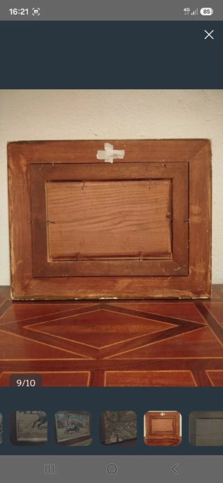 Cuadro óleo toreros sobre tablilla