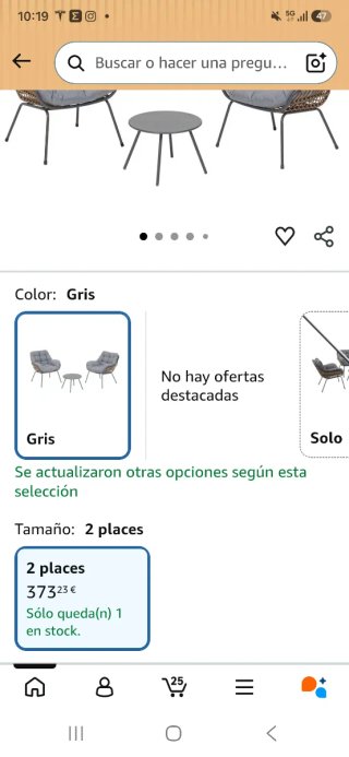 Conjunto 4 piezas chill out gris ,